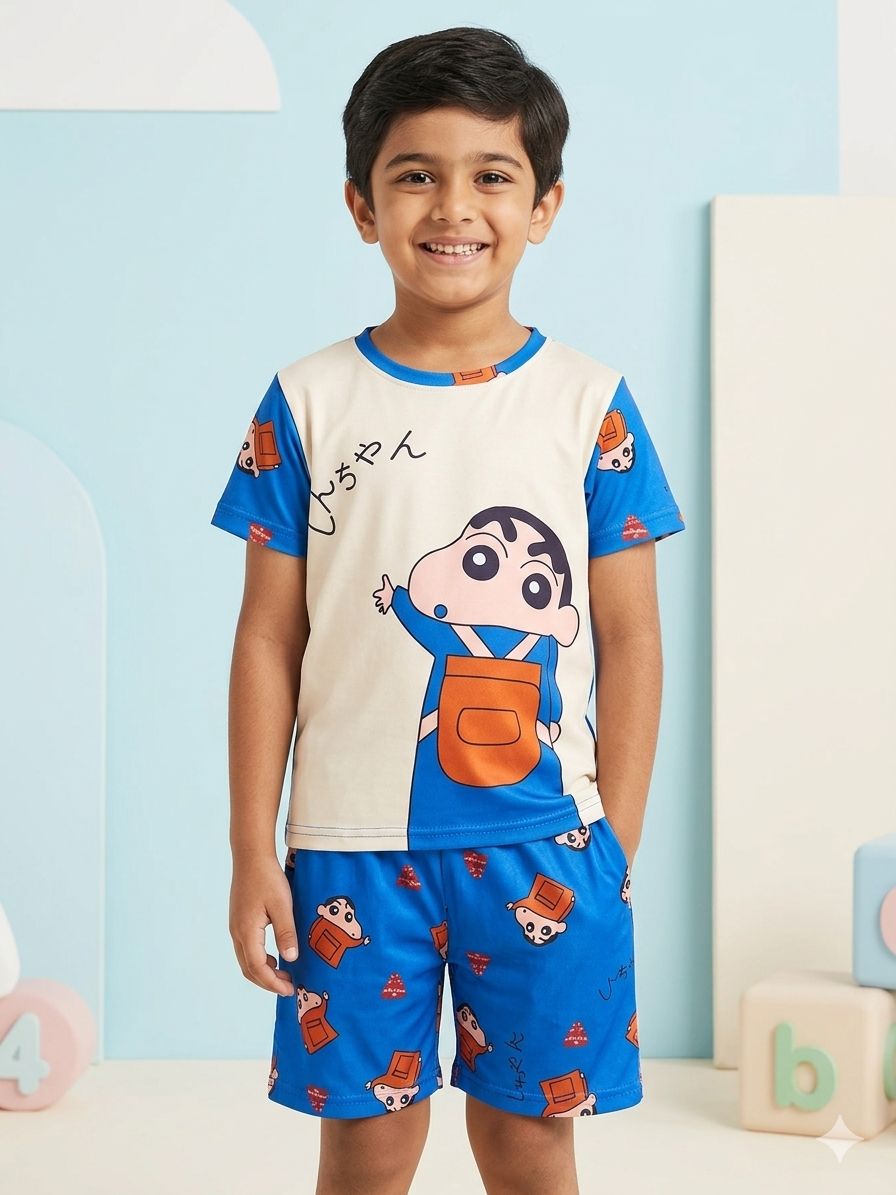 Cartoon Style Kids' Nightwear Set