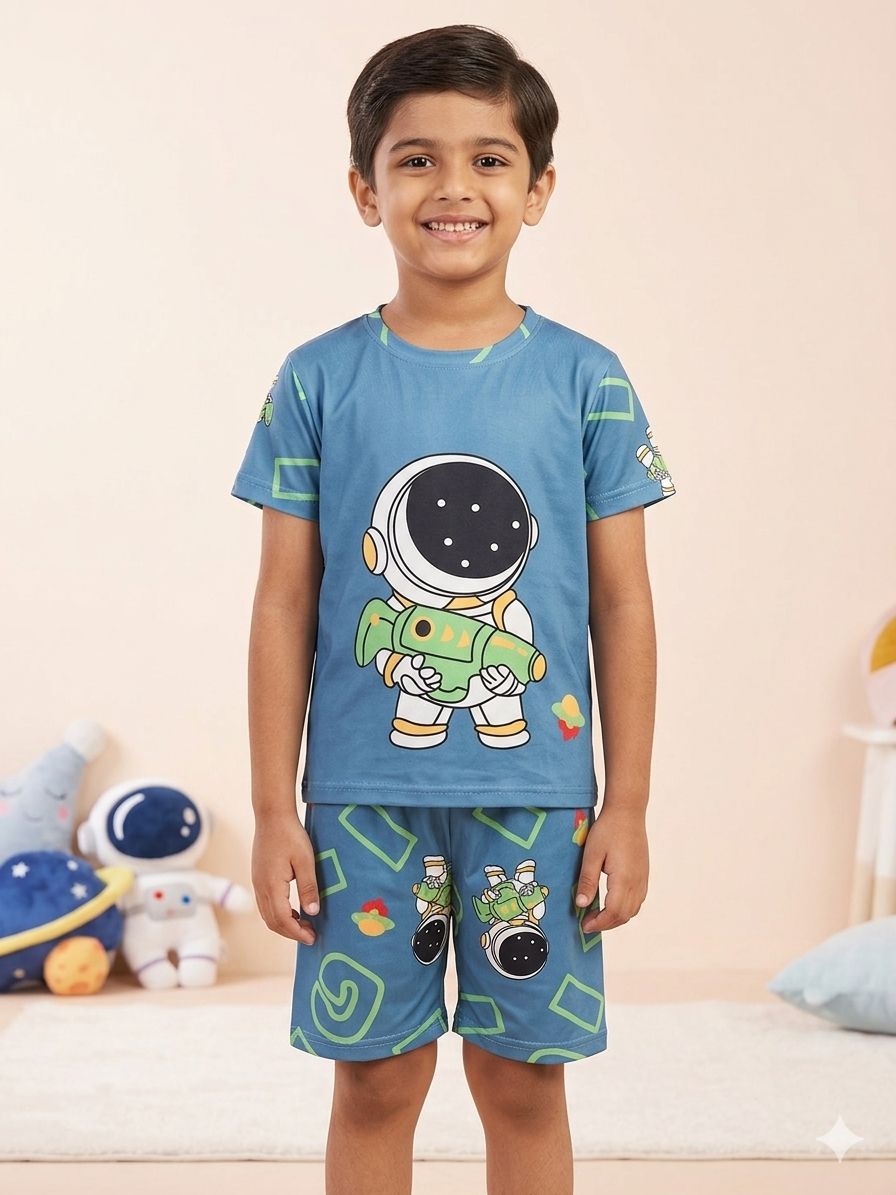 Astronaut Style Kids' Nightwear Set