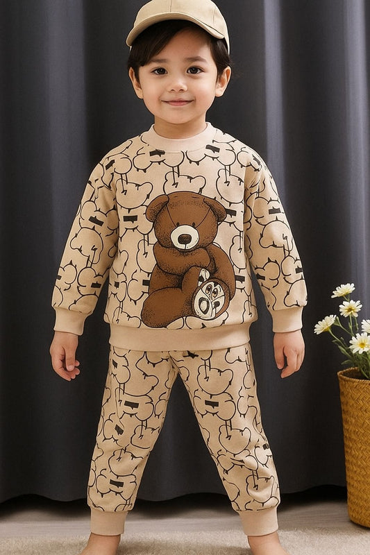Big Bear Printed Kids Fleece Tracksuit