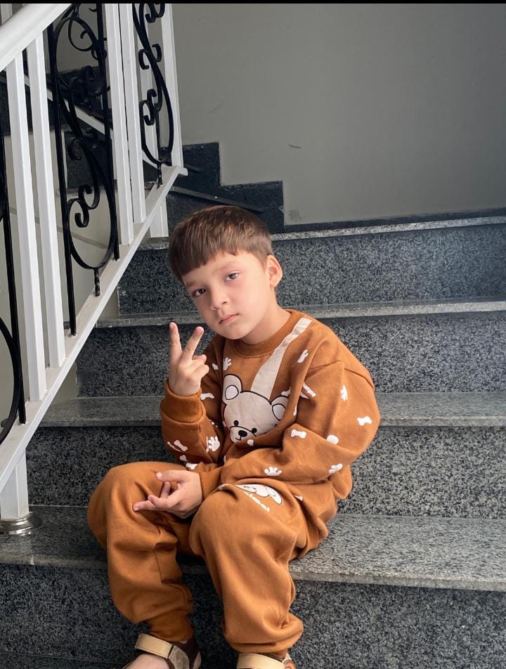 Bear Bill Animal Printed Kids Fleece Tracksuit