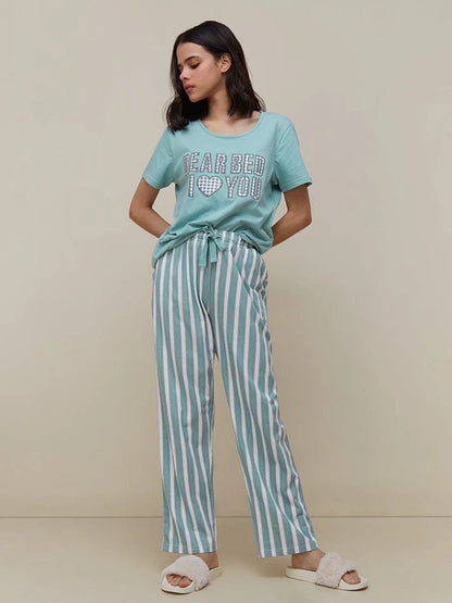 Women's Dear Bed Printed Night Suit featuring soft breathable cotton fabric and a stylish printed design for comfortable all-season sleepwear.
