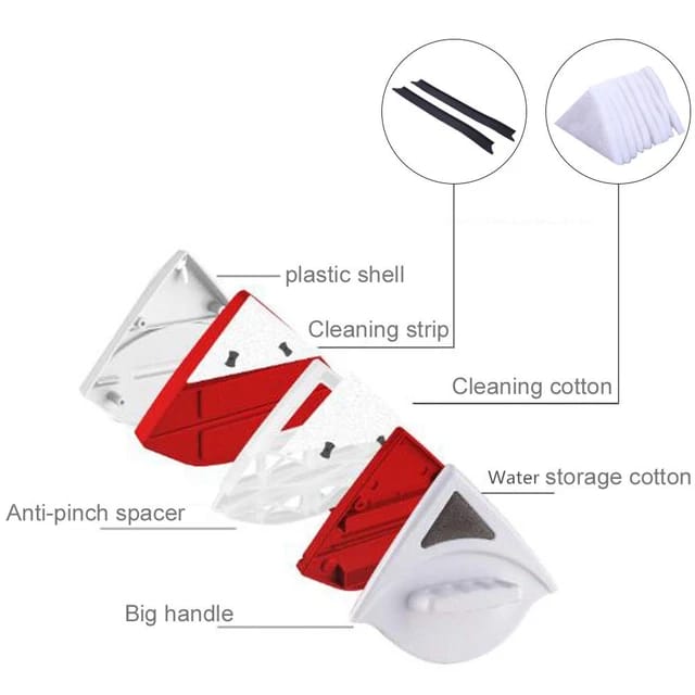 Glass Brush Double Side Magnet Cleaner Brush Magnetic Glass Window Cleaning Wiper