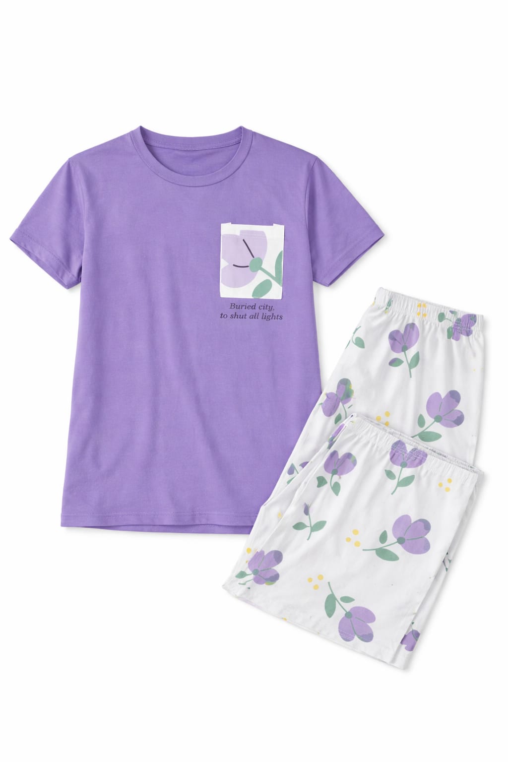 Purple Pocket Design Night Dress for Women – Cotton Fabric Comfortable Sleepwear