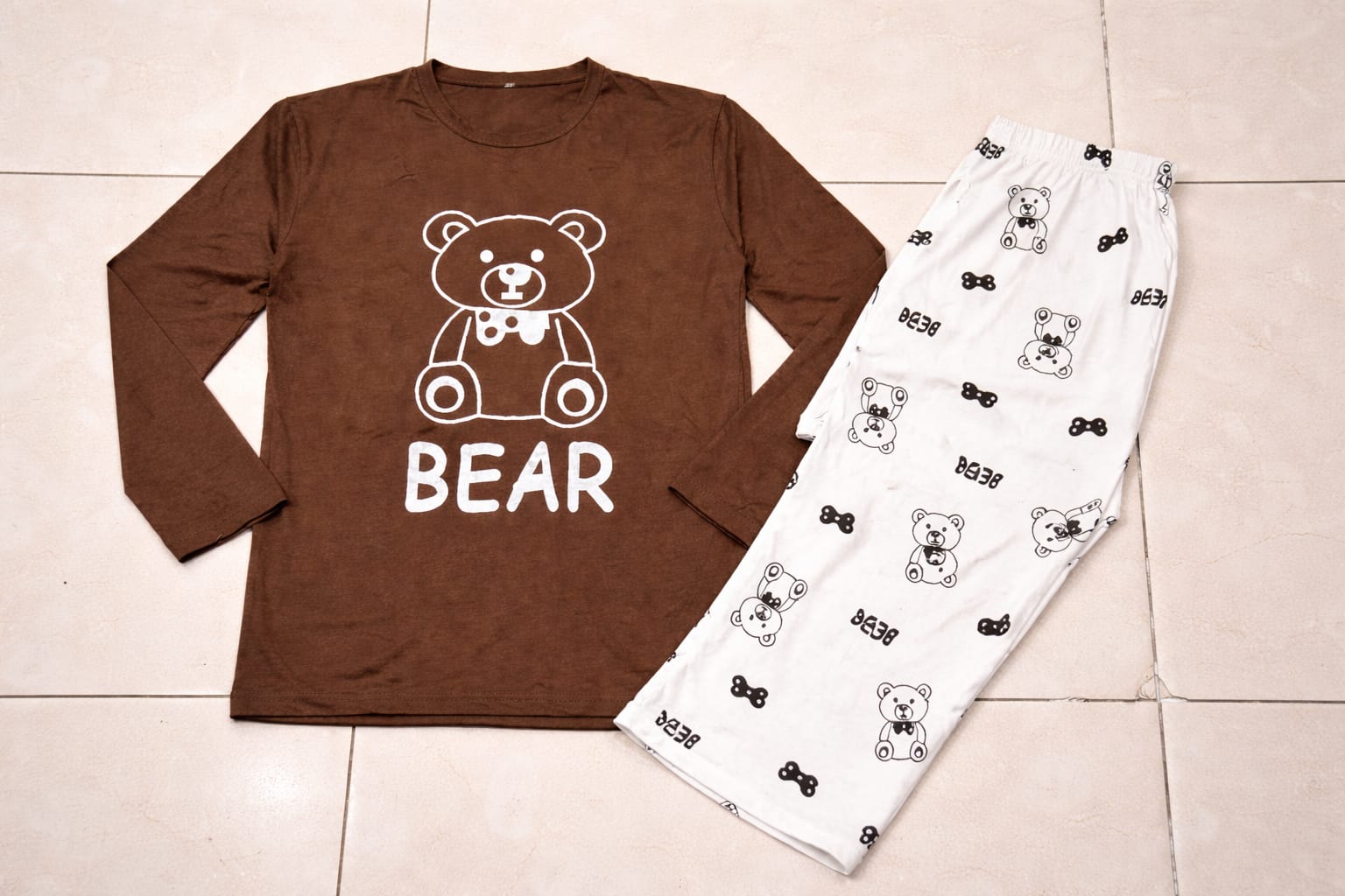 Bear Print Night Dress for Girls & Women – Cute & Comfortable Sleepwear