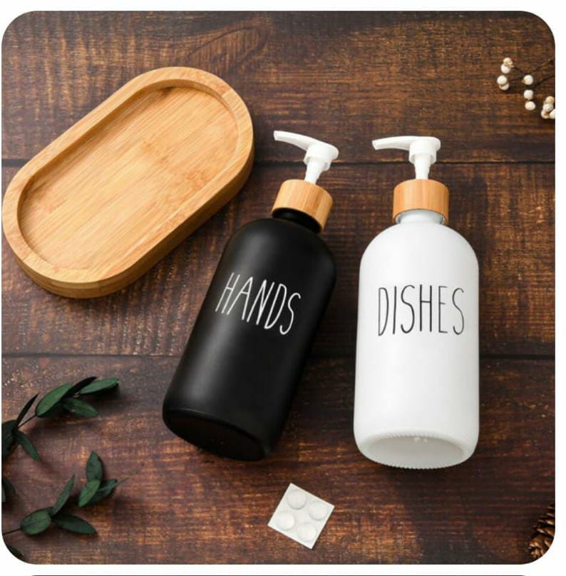 Ceramic Soap Dispenser for Hands & Dishes – Round Shape
