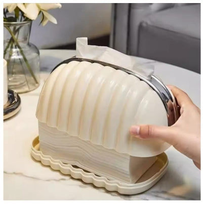 Shell Design Tissue Box – Elegant Decorative Tissue Holder for Home & Car