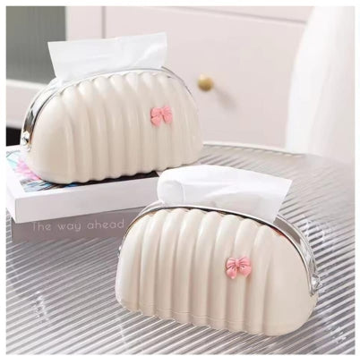 Shell Design Tissue Box – Elegant Decorative Tissue Holder for Home & Car