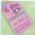 16 PCs Nail Kit Pouch – Complete Manicure Pedicure Set with Travel Case