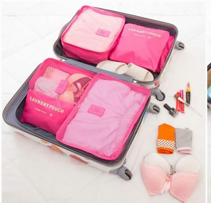 Travel 6 Pcs Pouch Organizer Set – Multipurpose Packing Cubes