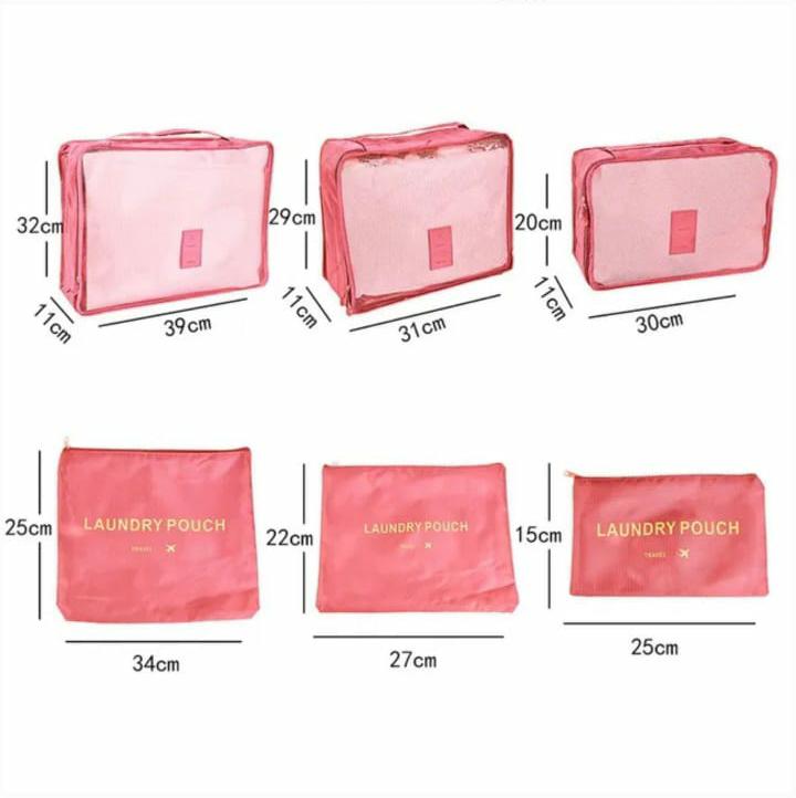 Travel 6 Pcs Pouch Organizer Set – Multipurpose Packing Cubes