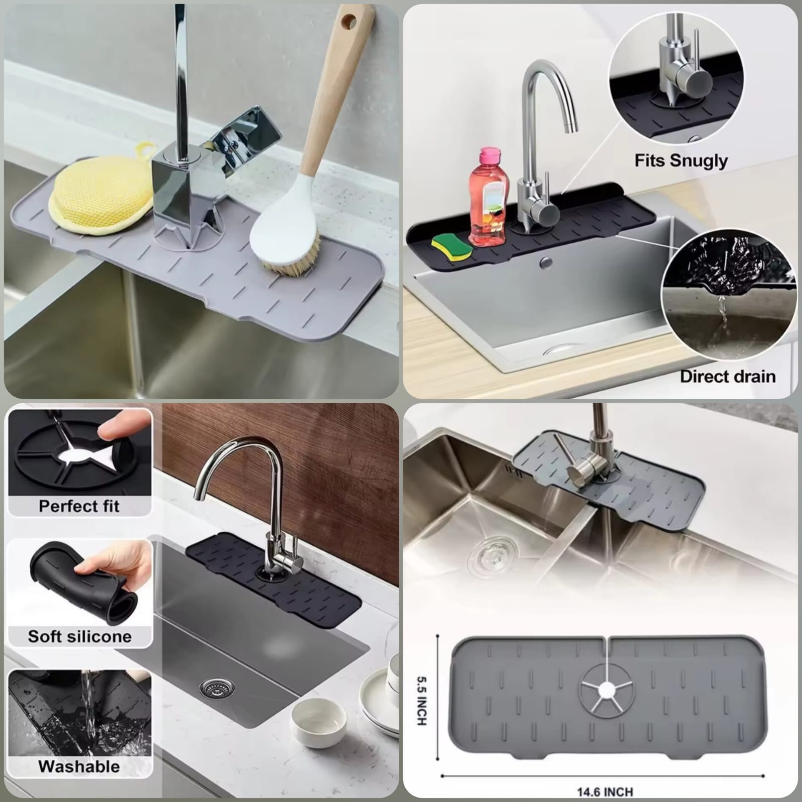 Silicone Sink Mat – Non-Slip Kitchen Sink Protector