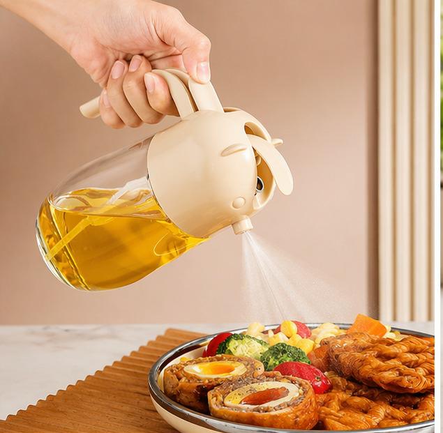 Premium 580ml Oil Dispenser Bottle – Kitchen Oil Jug with Easy Pour Spout