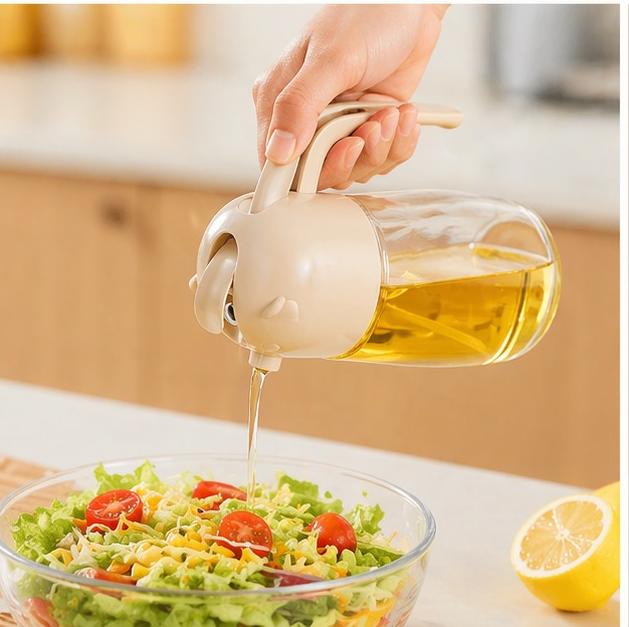 Premium 580ml Oil Dispenser Bottle – Kitchen Oil Jug with Easy Pour Spout