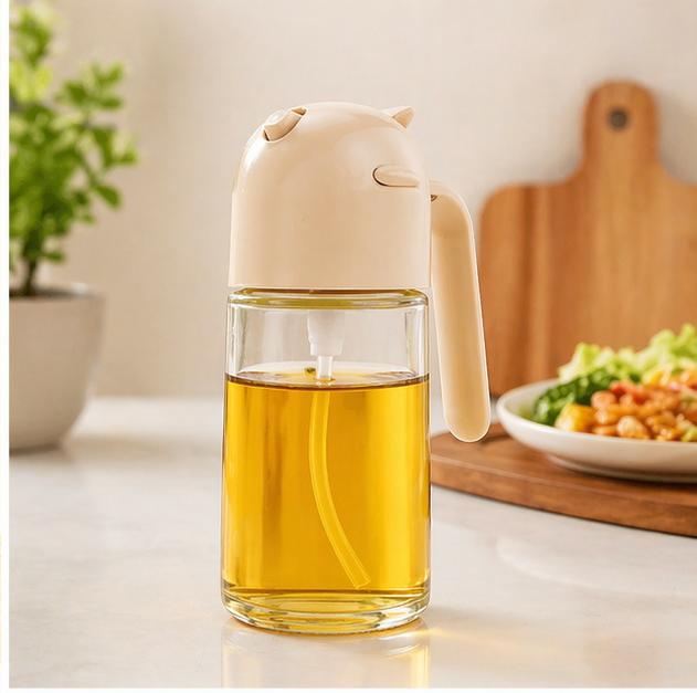 Premium 580ml Oil Dispenser Bottle – Kitchen Oil Jug with Easy Pour Spout