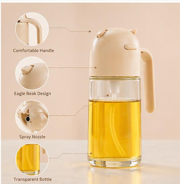 Premium 580ml Oil Dispenser Bottle – Kitchen Oil Jug with Easy Pour Spout
