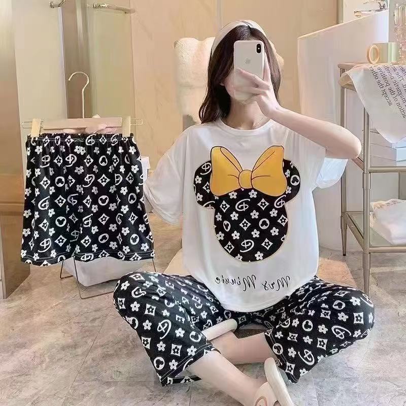 Premium 3 Piece Malai Cotton Nightwear Set