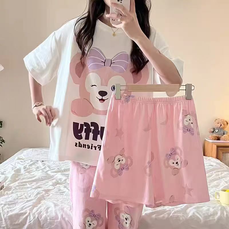 Premium 3 Piece Malai Cotton Nightwear Set