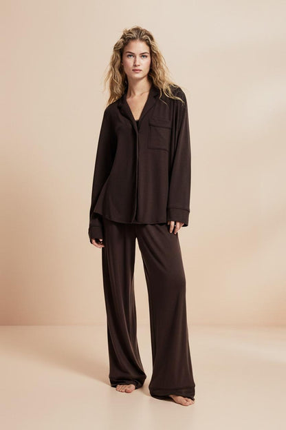 Soft Linen Nightwear Set – Premium Turkish Sleepwear