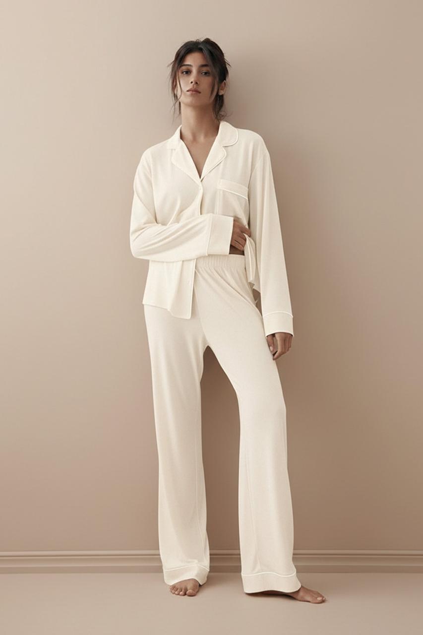 Soft Linen Nightwear Set – Premium Turkish Sleepwear