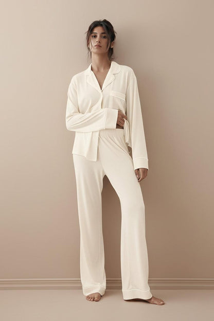 Soft Linen Nightwear Set – Premium Turkish Sleepwear