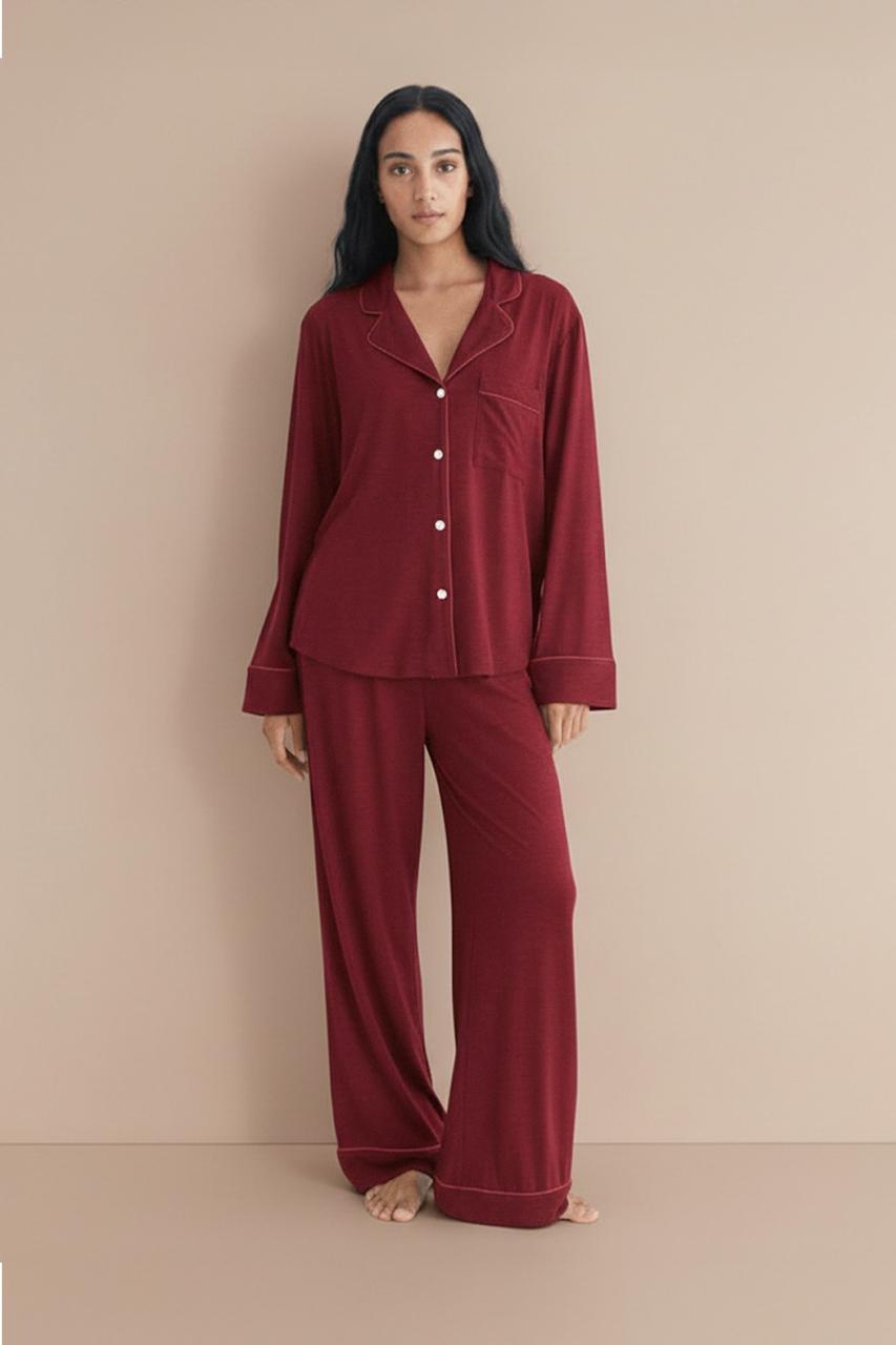 Soft Linen Nightwear Set – Premium Turkish Sleepwear