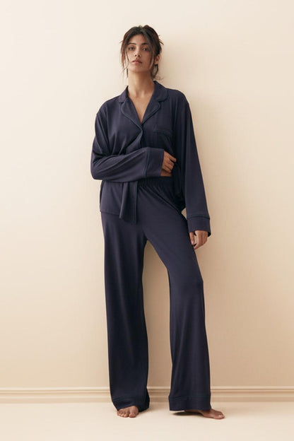 Soft Linen Nightwear Set – Premium Turkish Sleepwear