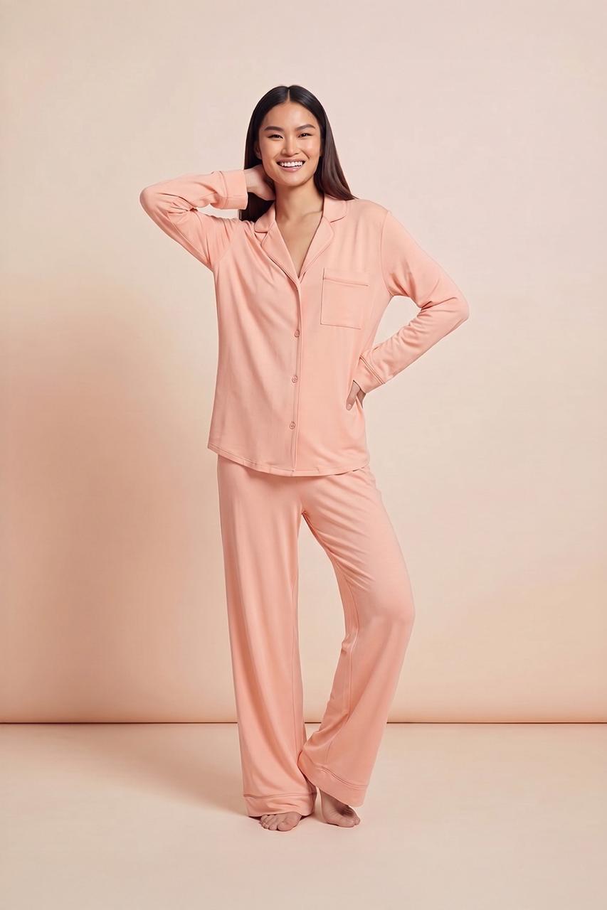 Soft Linen Nightwear Set – Premium Turkish Sleepwear