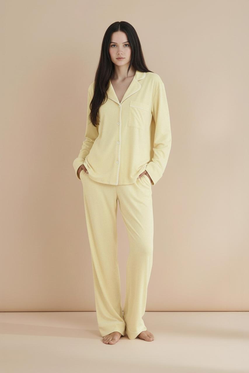 Soft Linen Nightwear Set – Premium Turkish Sleepwear