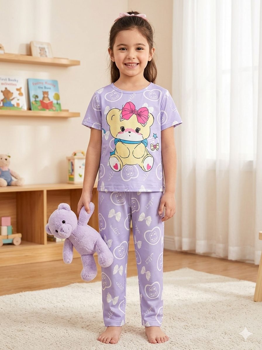 Purple Bear Kids' Nightwear Set