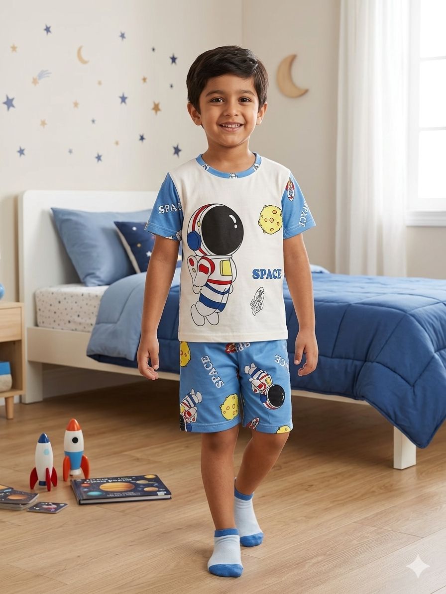 Aerospace Style Kids' Nightwear Set