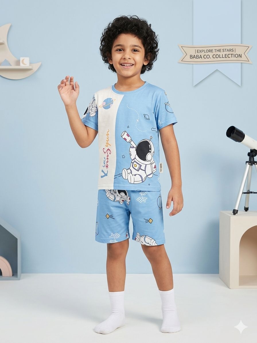 Space Playing Kids' Nightwear Set
