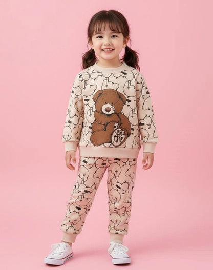 Big Bear Printed Kids Fleece Tracksuit