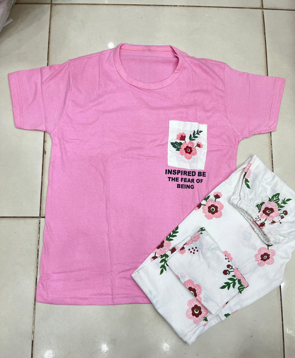 Flower Printed Night Suit for Women – Premium Cotton Jersey Summer Sleepwear