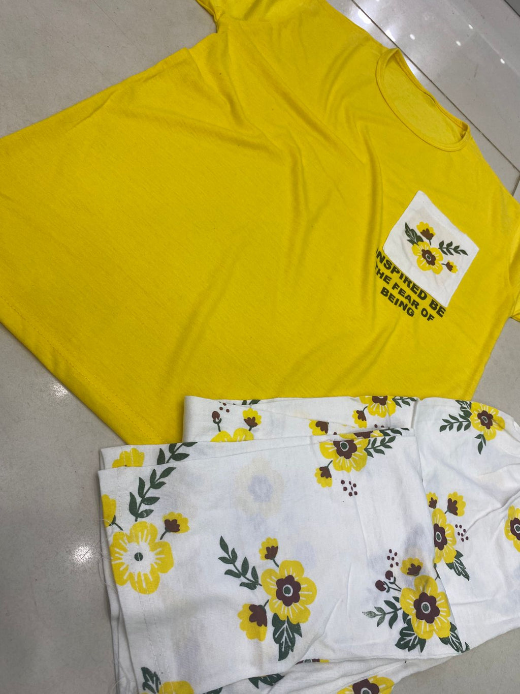 Flower Printed Night Suit for Women – Premium Cotton Jersey Summer Sleepwear