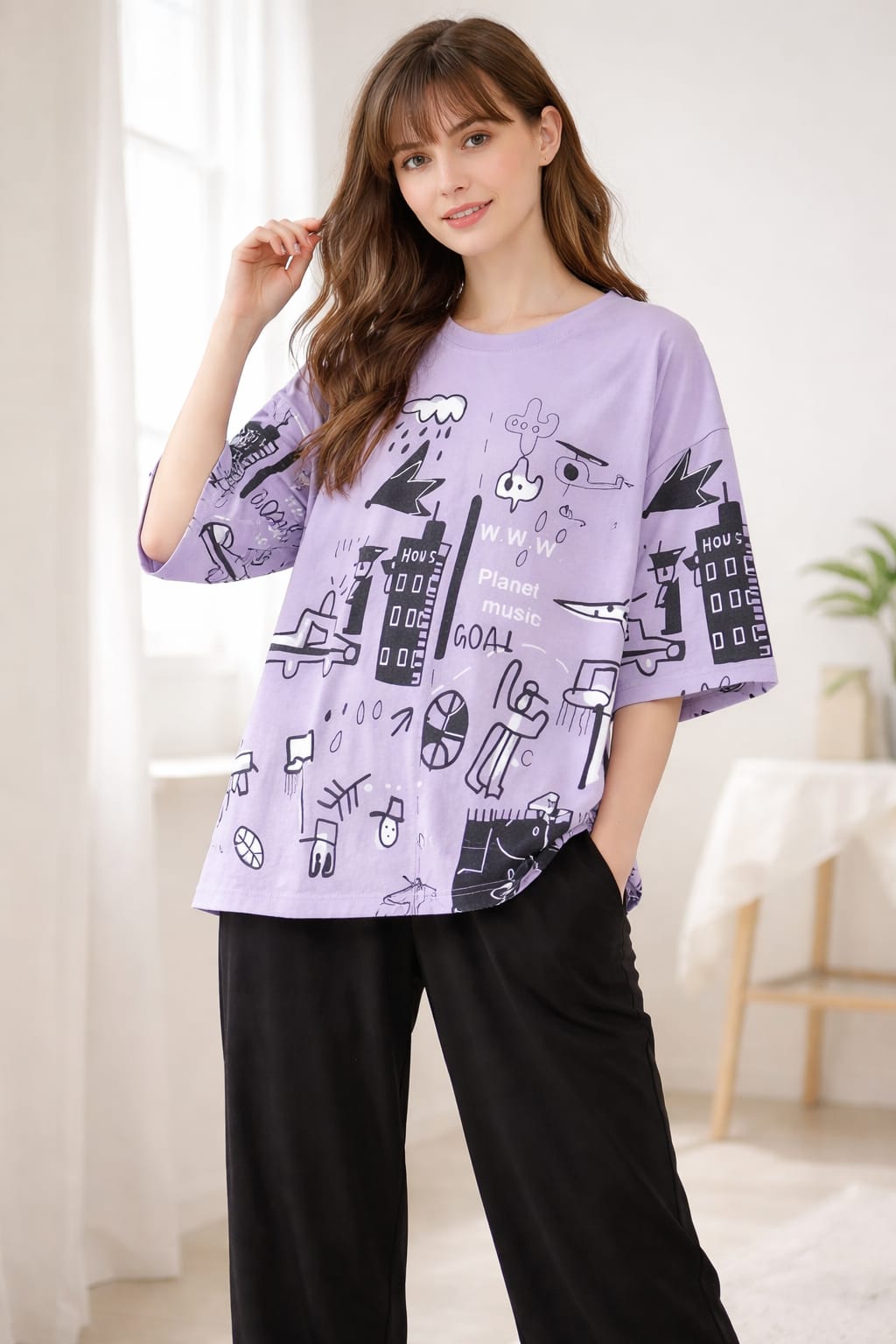 Night Suit for Women – Soft Jersey Fabric Comfortable Sleepwear Set