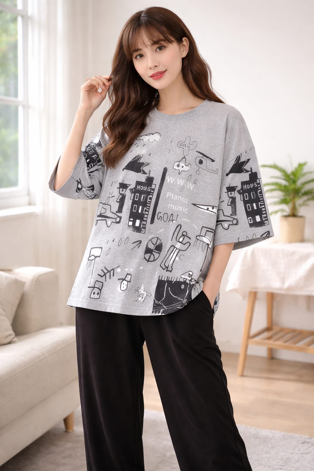 Night Suit for Women – Soft Jersey Fabric Comfortable Sleepwear Set