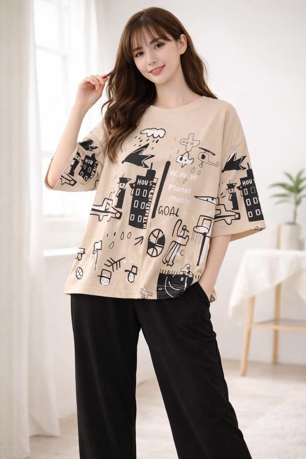 Night Suit for Women – Soft Jersey Fabric Comfortable Sleepwear Set