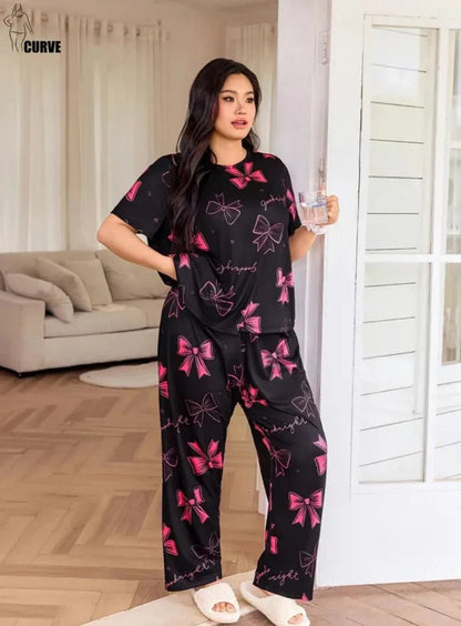 Black & Pink Premium Night Suit
