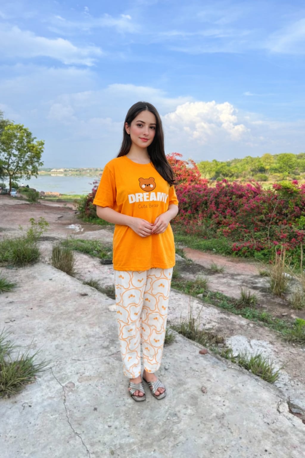 Dream Bear Printed Night Suit – Soft Comfortable Sleepwear
