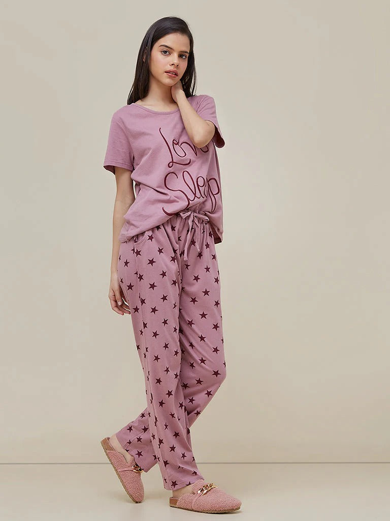 Love Sleep Printed Night Suit – Soft Comfortable Sleepwear