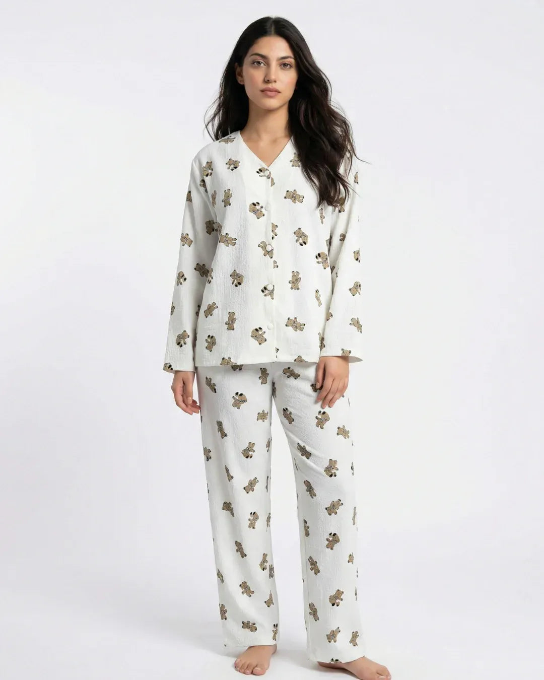 Summer Crinkled Pajama Suit – Little Teddy
