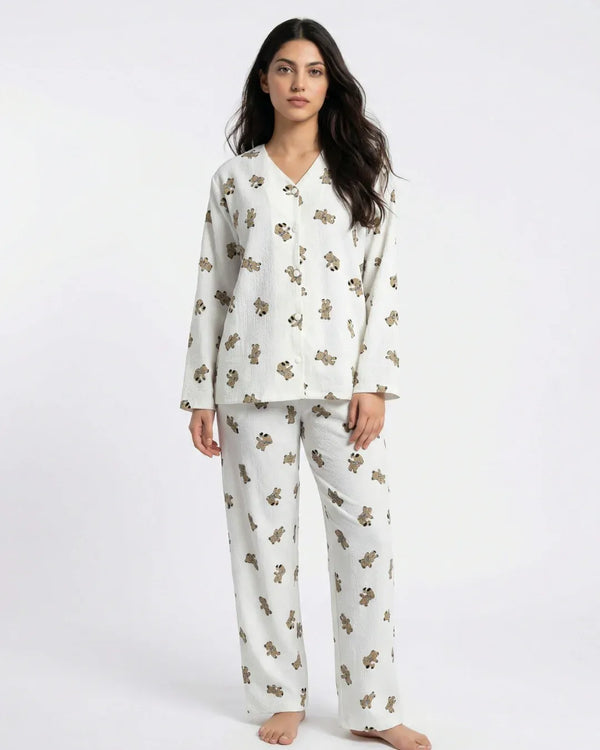 Summer Crinkled Pajama Suit – Little Teddy