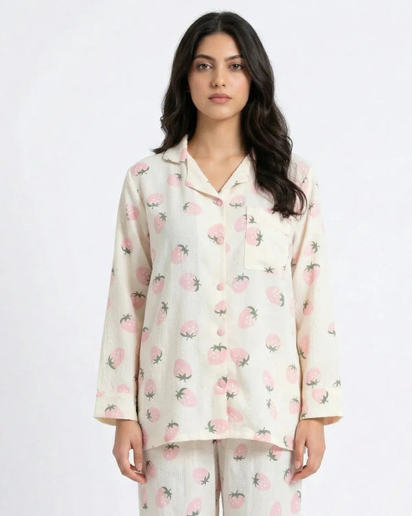 Summer Crinkled Pajama Suit – Juicy Blush