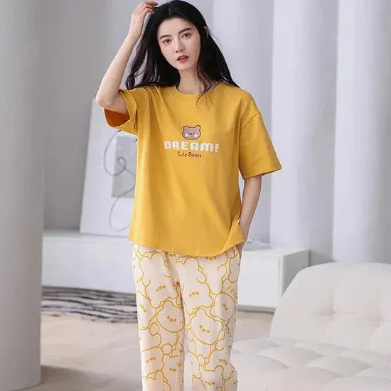 Dream Bear Printed Night Suit – Soft Comfortable Sleepwear