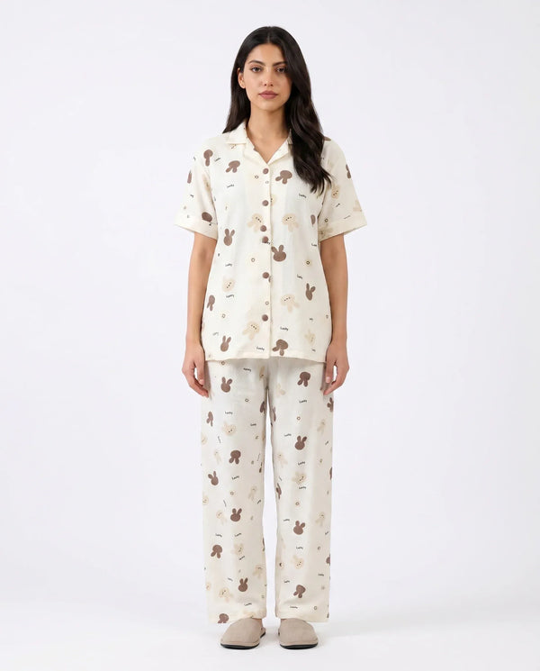 Summer Crinkled Pajama Suit – Bunny Ease