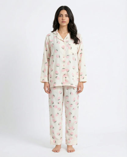 Summer Crinkled Pajama Suit – Juicy Blush