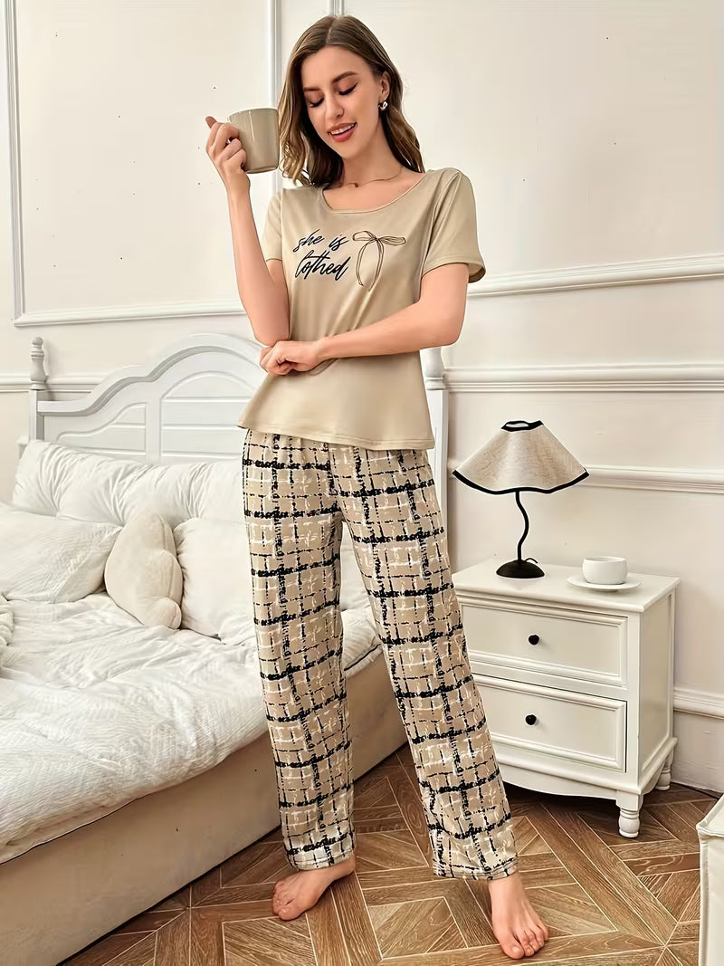 She is Clothed Printed Night Suit