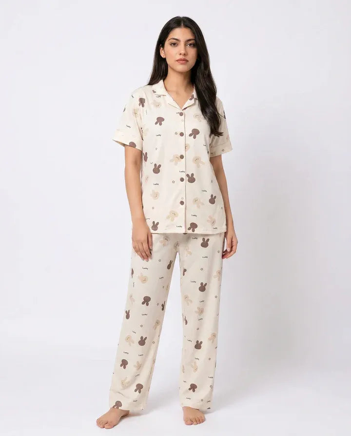 Summer Crinkled Pajama Suit – Bunny Ease
