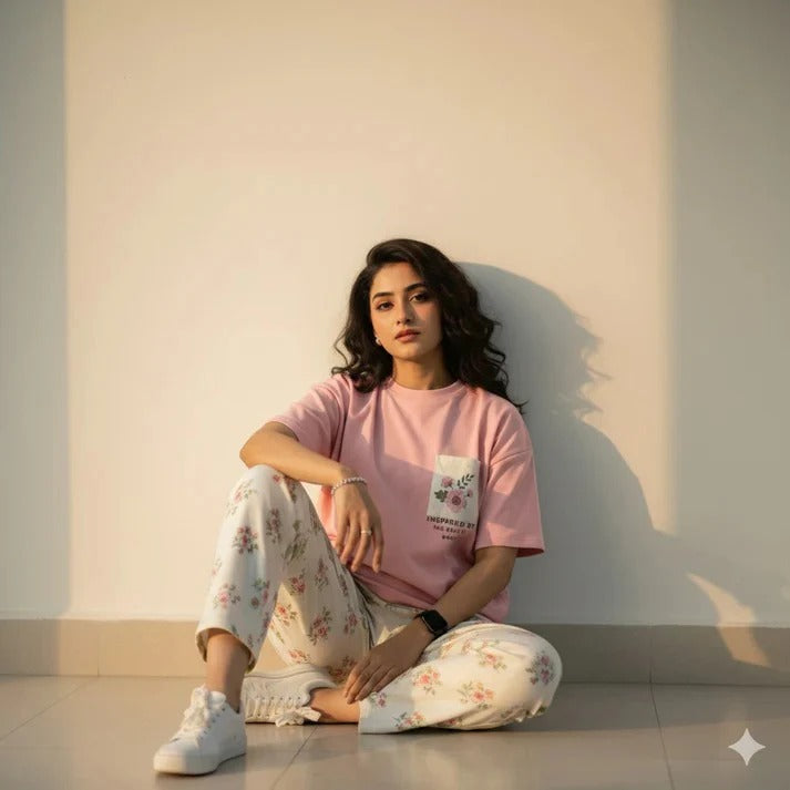 Flower Printed Night Suit for Women