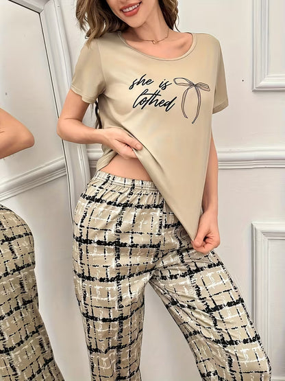 She is Clothed Printed Night Suit